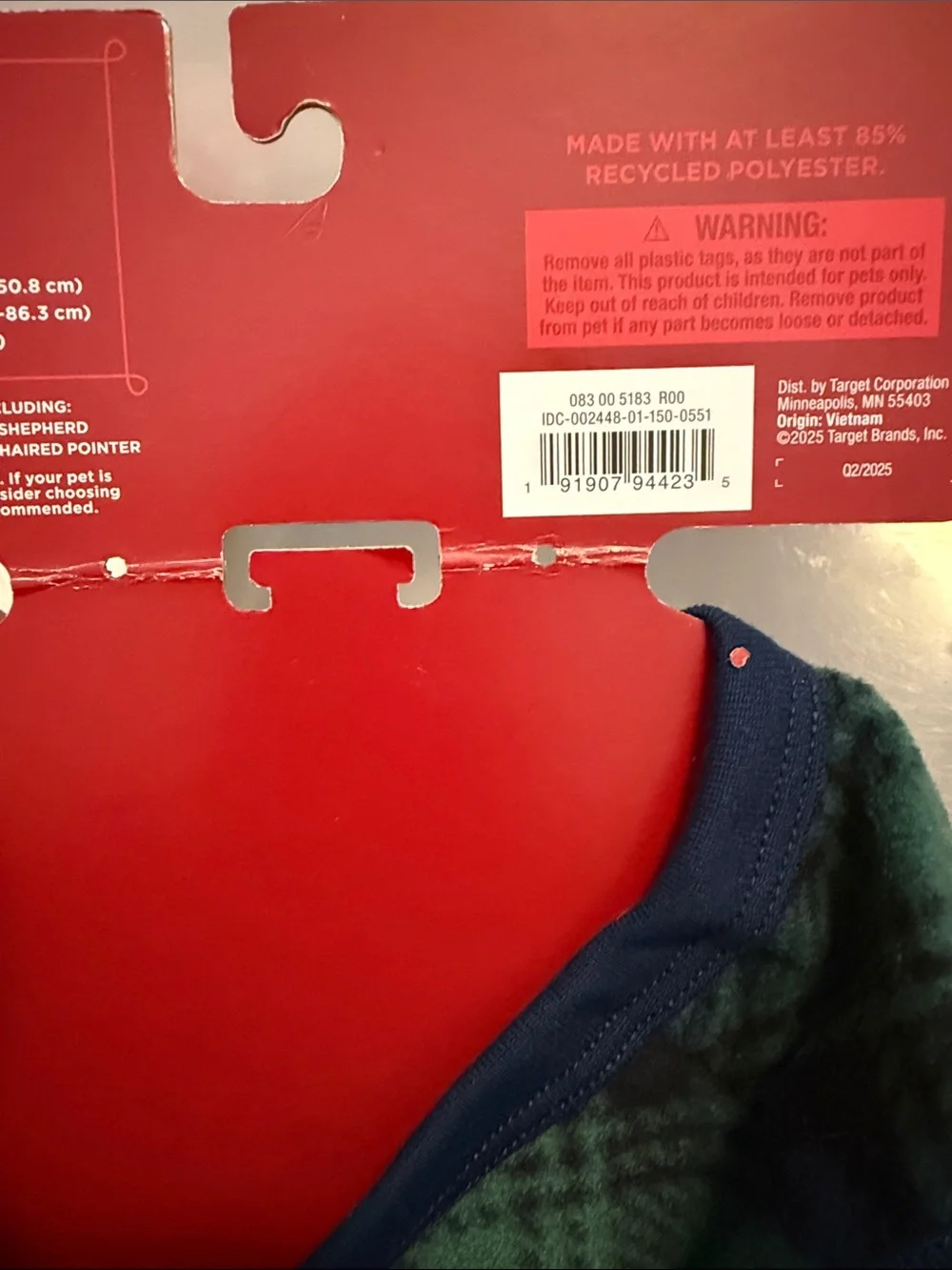 NWT Holiday Pet Pajamas